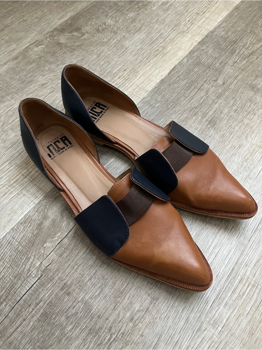 Fortress of Inca handmade in Peru real leather flats size 39, size 9 usa